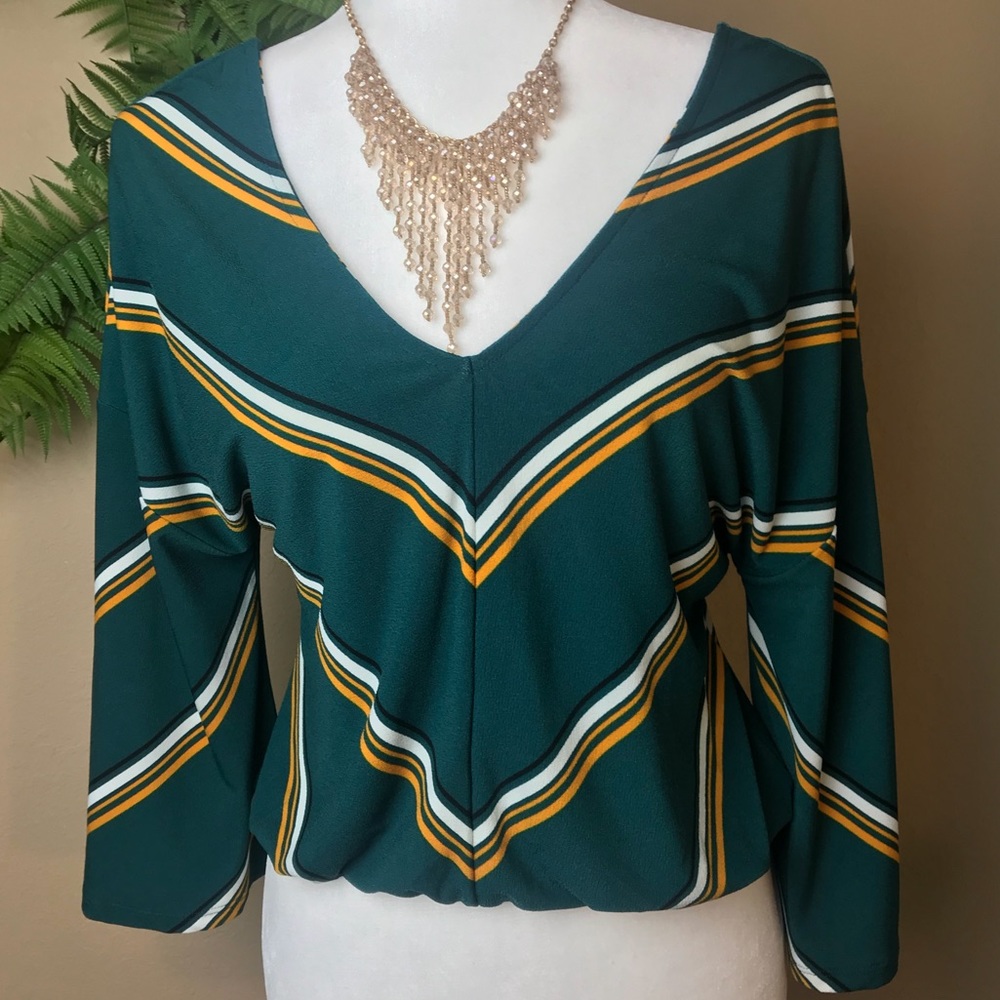 Express One Eleven V-Neck Bell Sleeve Top- size XS